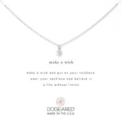Dogeared Make A Wish Petite Starburst Necklace Sterling Silver