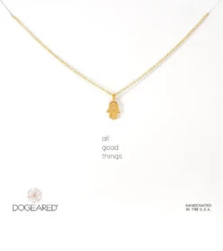 Dogeared All Good Things Hamsa Necklace Gold Dipped