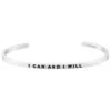 Mantraband I Can And I Will Bracelet Silver