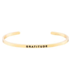 Mantraband Gratitude Bracelet Yellow Gold