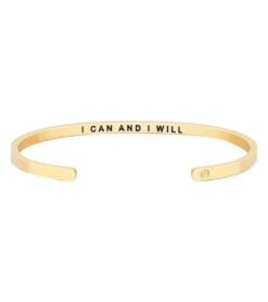 Mantraband I Can And I Will Bracelet Yellow Gold