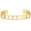 Mantraband Warrior Statement Bracelet Yellow Gold
