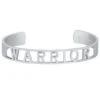 Mantraband Warrior Statement Bracelet Silver
