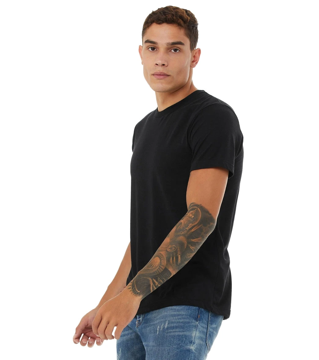 Bella + Canvas The Crew Tee Solid Black Triblend