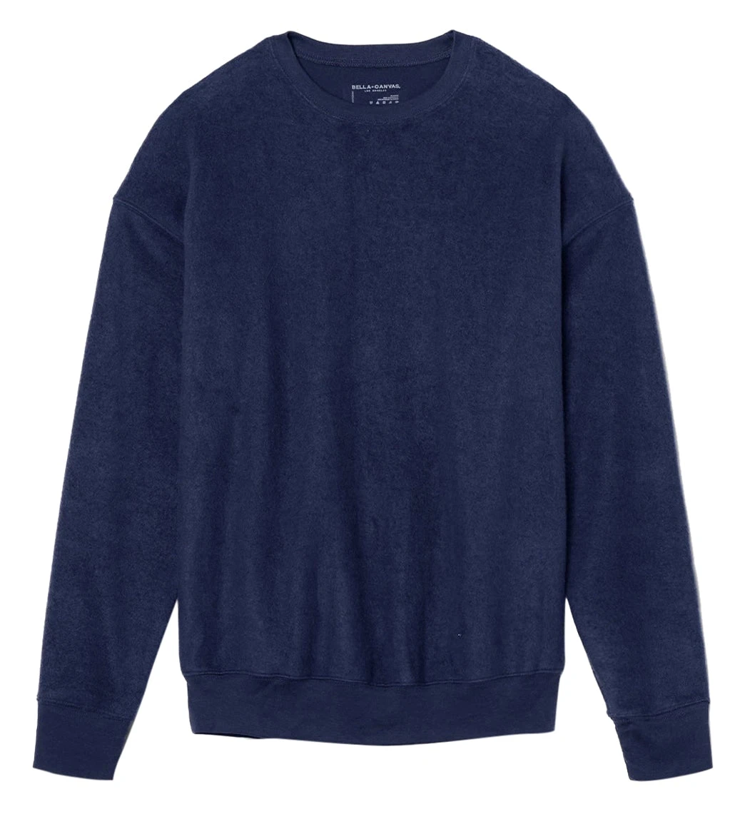 Bella + Canvas Sueded Crew Sweatshirt Ink - Image 3