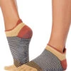 Toesox Low Rise Full-Toe Yoga Grip Socks Composition