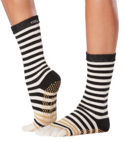 Toesox Crew Full Toe Grip Socks