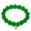 Zenzii Glass Bead Stretch Bracelet Emerald