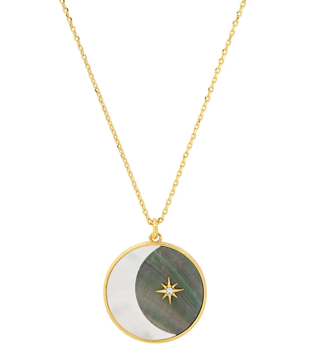 TAI Jewelry Star And Moon Necklace Gold - Image 2