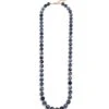 Zenzii Iridescent Beaded Long Necklace Navy