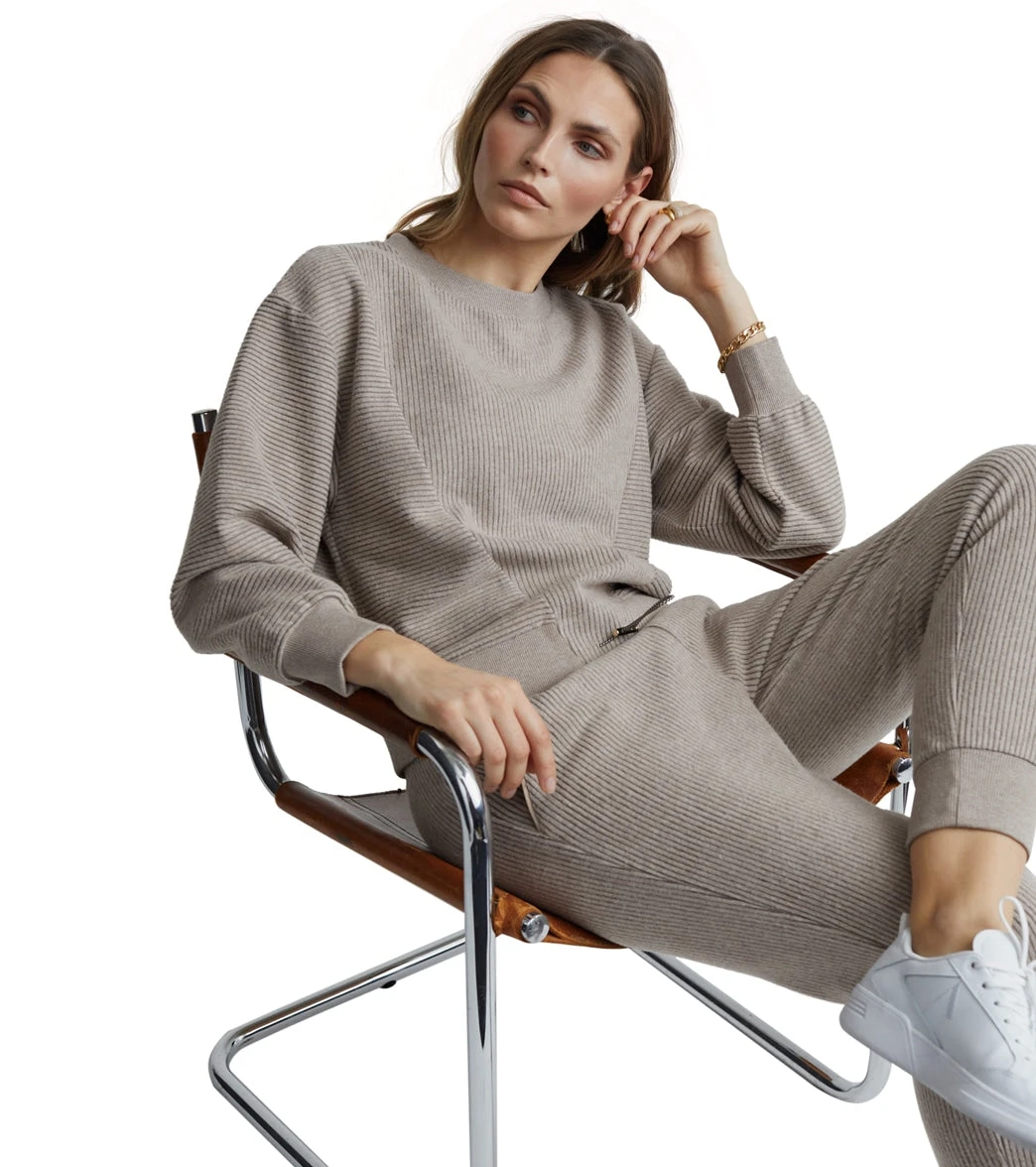 Varley Arleta Sweatshirt Chestnut Marl - Image 2