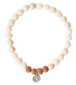 Mala Collective I Am Limitless Bracelet White Jasper, Rudraksha