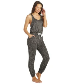 Glyder Leisure Jumpsuit Black Tonal Leopard