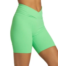 Year Of Ours Ribbed V Waist Biker Shorts Summer Green