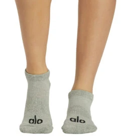 Alo Yoga Everyday Sock Athletic Heather Grey/Black