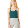 Beyond Yoga Spacedye Slim Racerback Cropped Tank Deep Sea Heather