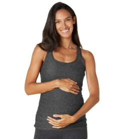 Beyond Yoga Maternity Travel Racerback Tank Black/Charcoal