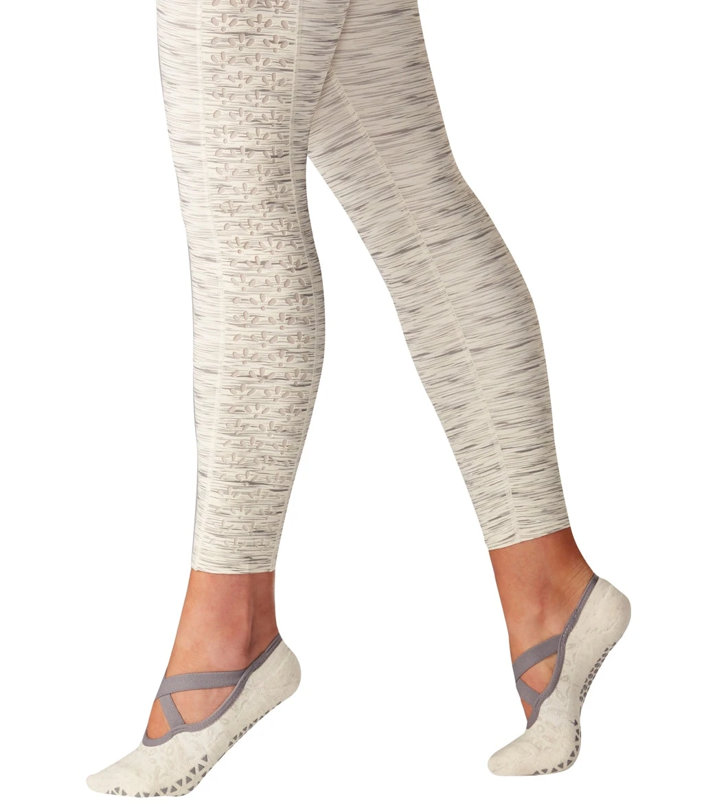 Tavi High Waisted Eyelet 7/8 Yoga Leggings Sand Stone