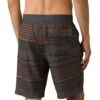 PrAna Men's Super Mojo Short II Black Olive Stripe