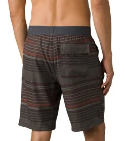 PrAna Men's Super Mojo Short II Black Olive Stripe