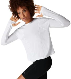Sweaty Betty Haste Run Long Sleeve Top White
