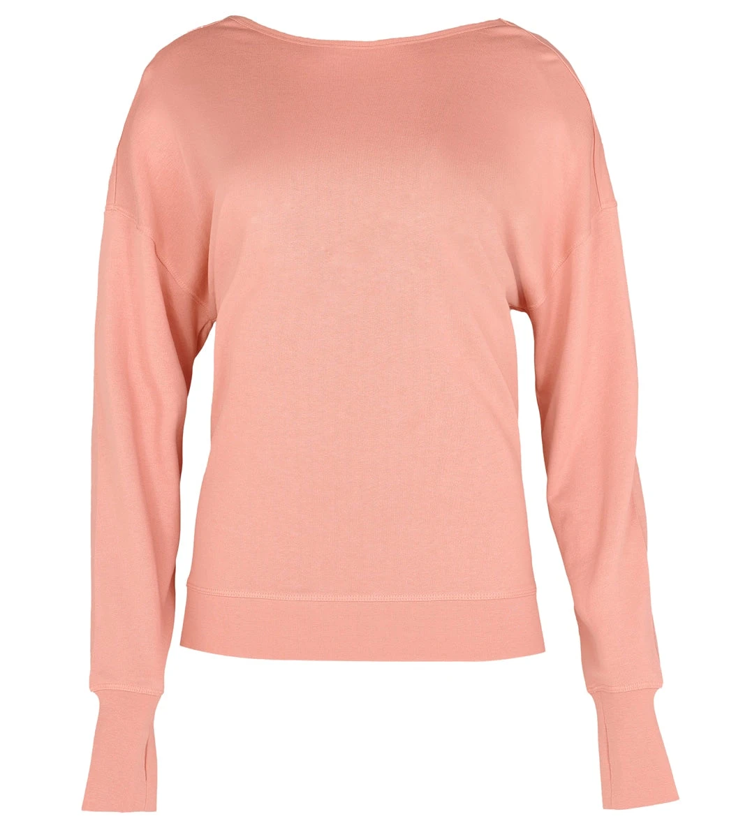 Sweaty Betty After Class Cross Back Sweatshirt Bloom Pink - Image 10