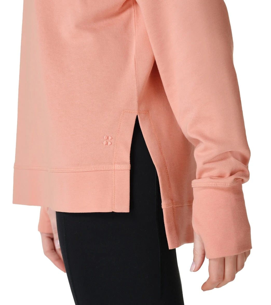 Sweaty Betty After Class Cross Back Sweatshirt Bloom Pink - Image 8