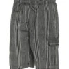 Yak & Yeti Men's Striped Shorts With Pockets Black