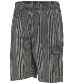 Yak & Yeti Men's Striped Shorts With Pockets Black