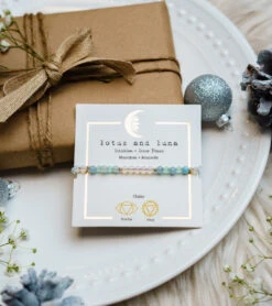 Lotus And Luna Intuition + Inner Peace Healing Bracelet Blue