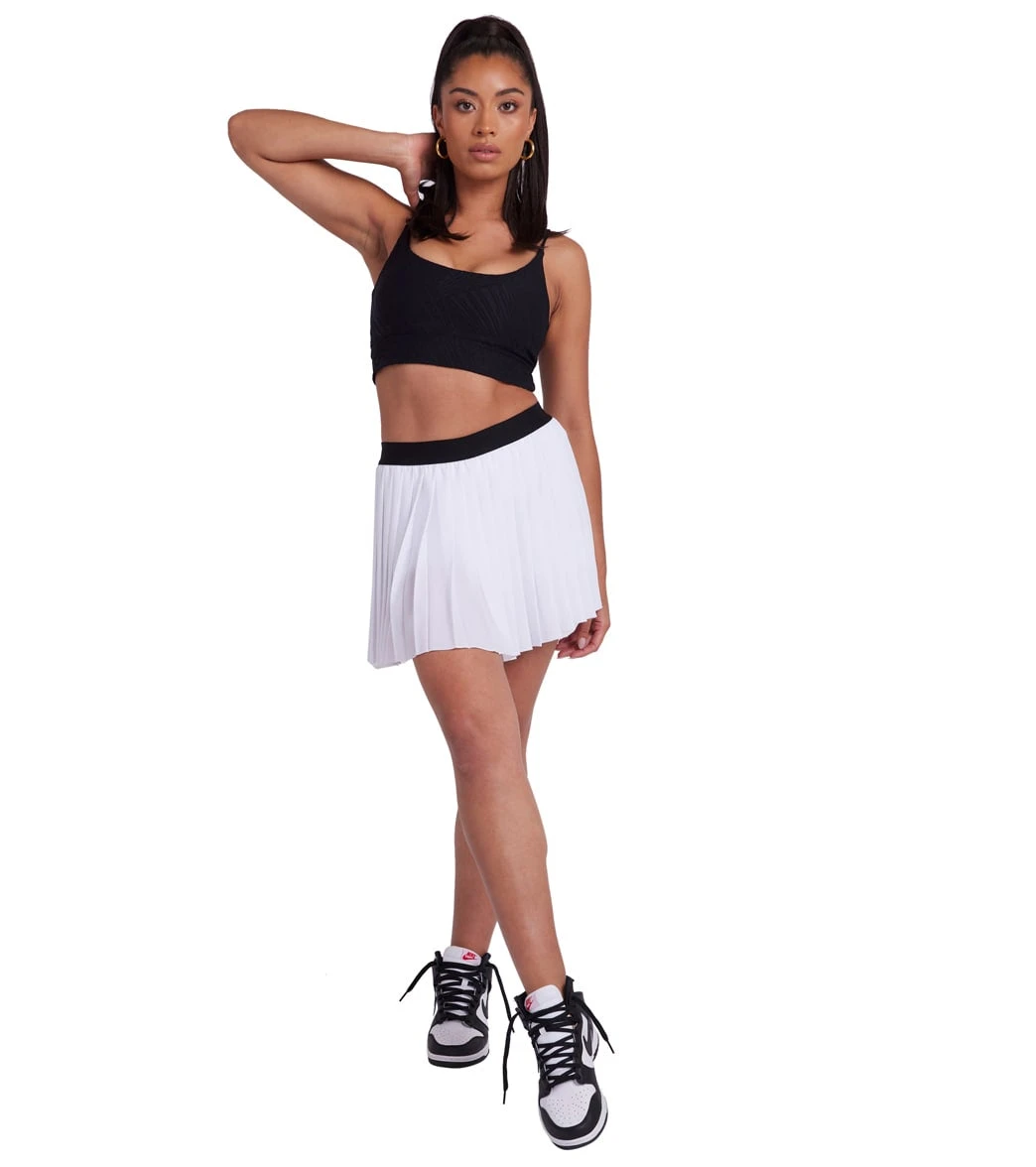 Onzie Tennis Pleated Skirt White - Image 3