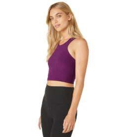 Beyond Yoga Focus Cropped Tank Aubergine/Beet