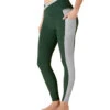 Beyond Yoga Spacedye On Block High Waisted Midi Leggings Forest Green-Silver Mist Colorblock