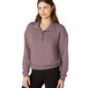 Beyond Yoga East Coast Button Pullover Mauve