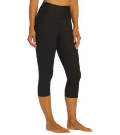 Year Of Ours Ribbed Capri Leggings Black