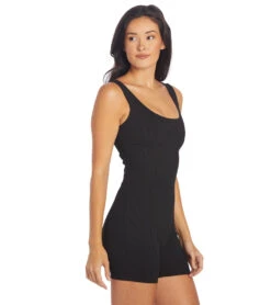 Year Of Ours The Johanna Rib Onesie Black