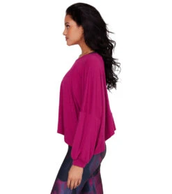 Onzie OM Long Sleeve Yoga Top Boysenberry