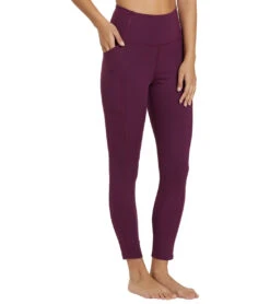 Girlfriend Collective Full Length High Rise Compressive Legging 28.5" Plum