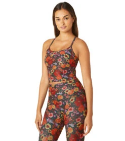 Beyond Yoga Spacedye Printed Slim Racerback Cropped Tank Pressed Flowers