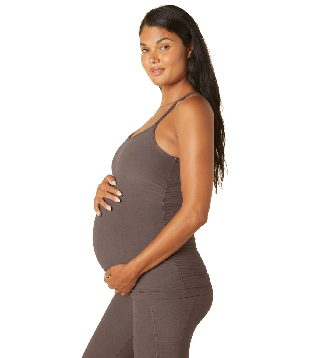 Beyond Yoga Maternity Spacedye Slim Racerback Tank Woodland Heather - Image 3