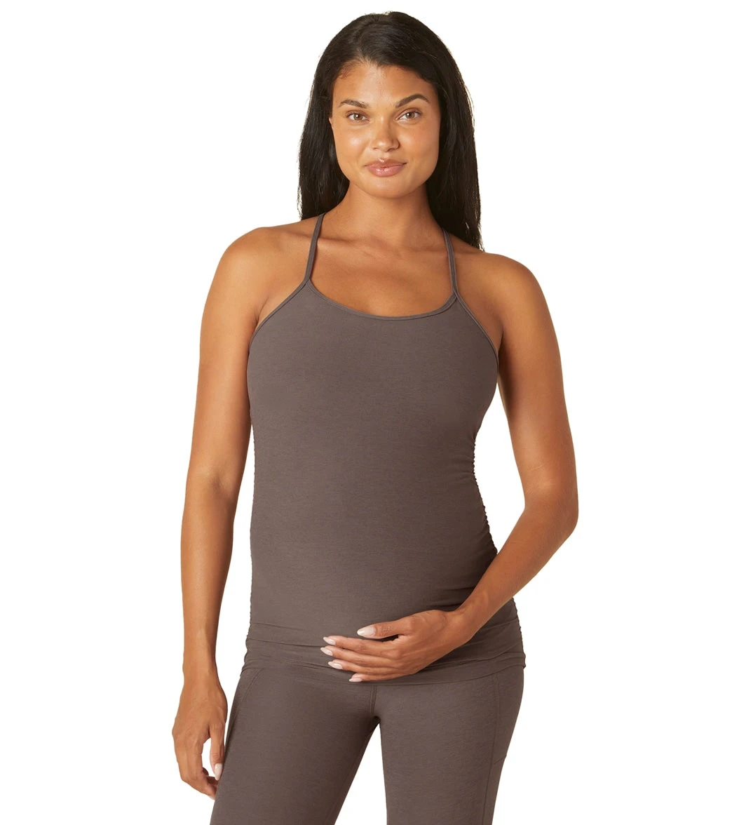 Beyond Yoga Maternity Spacedye Slim Racerback Tank Woodland Heather - Image 5
