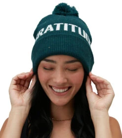 Spiritual Gangster Gratitude Pom Pom Beanie