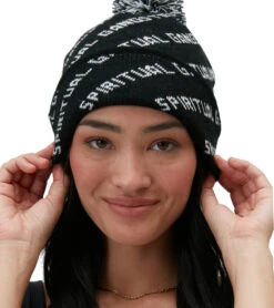 Spiritual Gangster SG Pom Pom Beanie Black