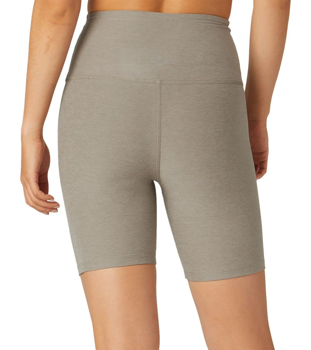 Beyond Yoga Spacedye High Waisted Biker Yoga Shorts Birch Heather - Image 2