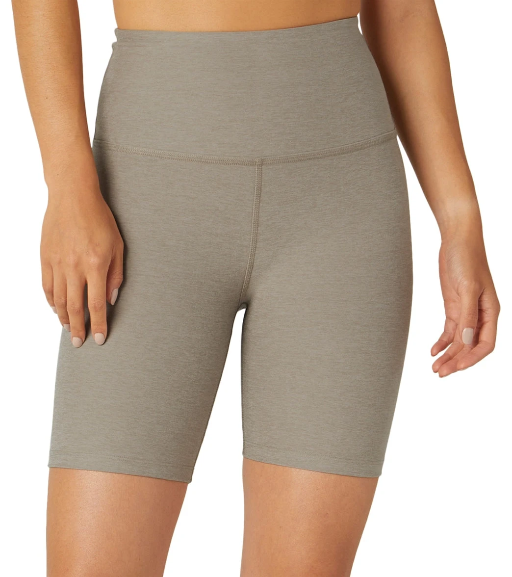 Beyond Yoga Spacedye High Waisted Biker Yoga Shorts Birch Heather - Image 4