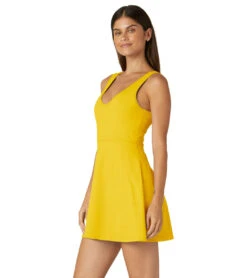 Beyond Yoga Spacedye Movement Dress Yellow Flower Heather
