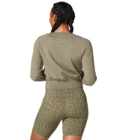 Tavi Classic Cropped Cardigan Light Olive