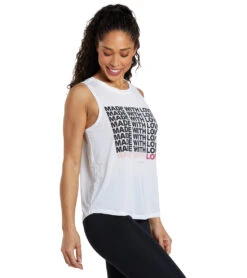Spiritual Gangster Love Active Muscle Tank White
