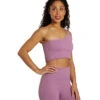 Spiritual Gangster Luna One Shoulder Seamless Tank Amethyst