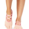 Toesox Elle Full-Toe Yoga Grip Socks Vibrant Multi Print